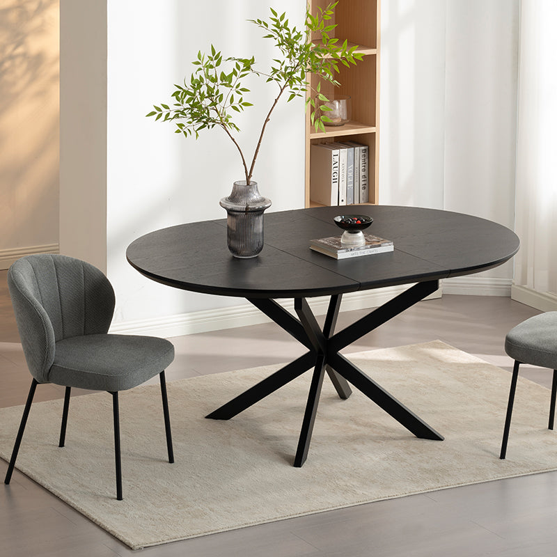 Mesa de comedor redonda extensible Beverly (120-160 cm) Ofcasafurniture ES