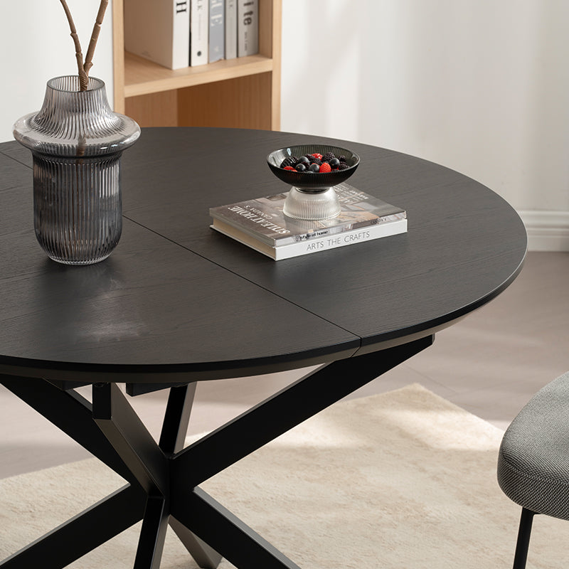 Mesa de comedor redonda extensible Beverly (120-160 cm) Ofcasafurniture ES