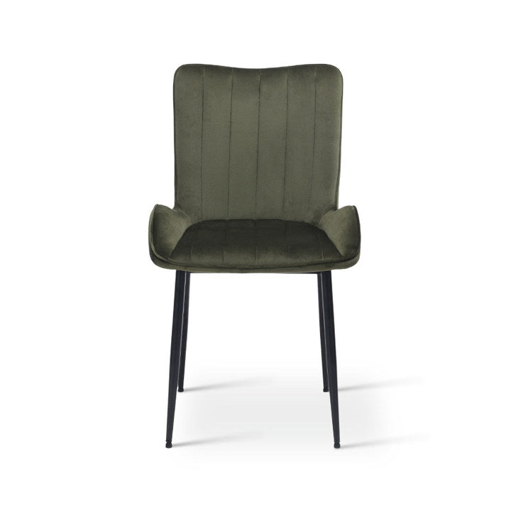 Silla de comedor Edith de OFCASA en tejido beige bouclé con patas de madera maciza - diseño contemporáneo para interiores modernos