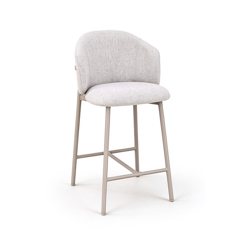 Taburete de Bar Valda [Lote de 1] [Tela efecto lino] [65 cm]