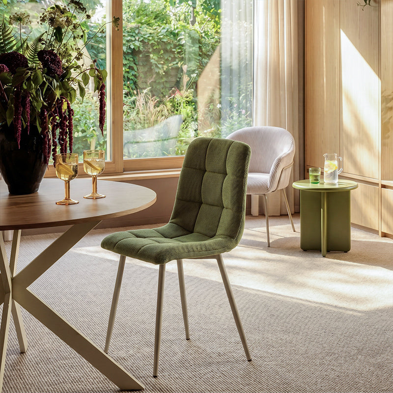 Silla de comedor Aoife [Juego de 2] [Tejido efecto lino]