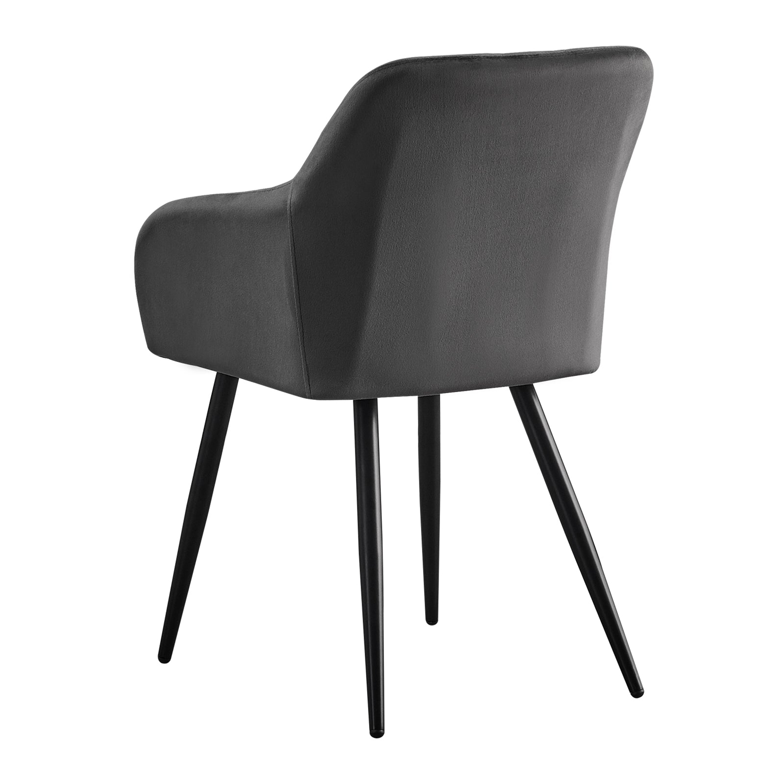 Sillón Frazer Sleek [Juego de 2] [Negro] [Terciopelo]