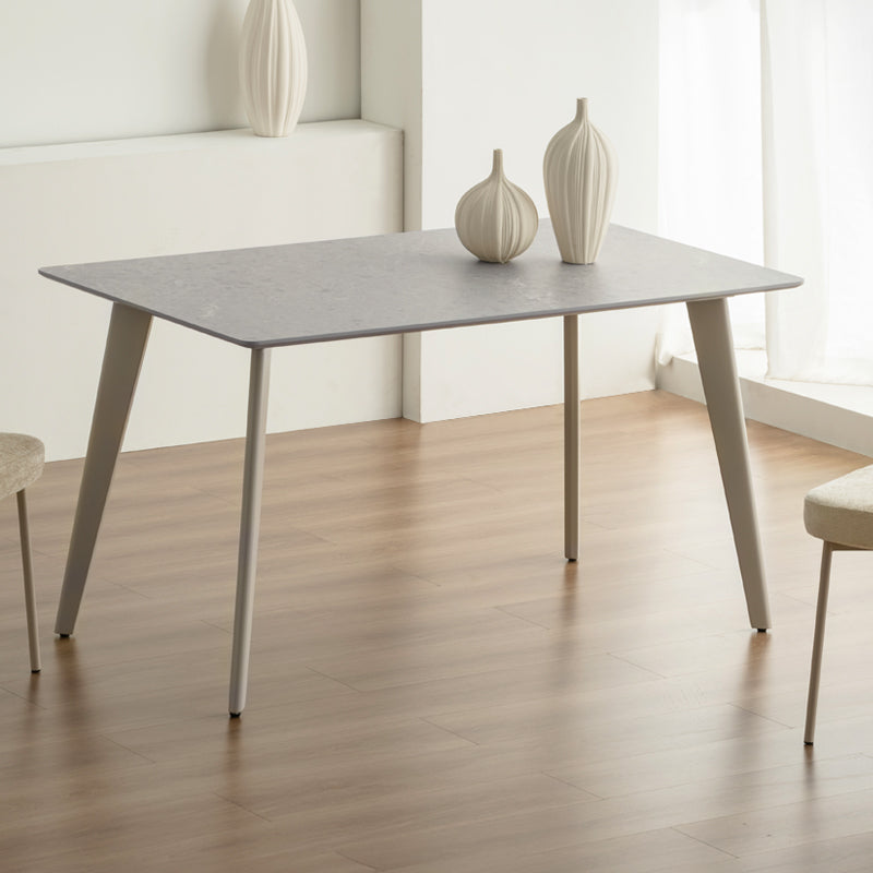 Mesa de Comedor Rectangular Valdez [Mármol Gris] [140 cm]