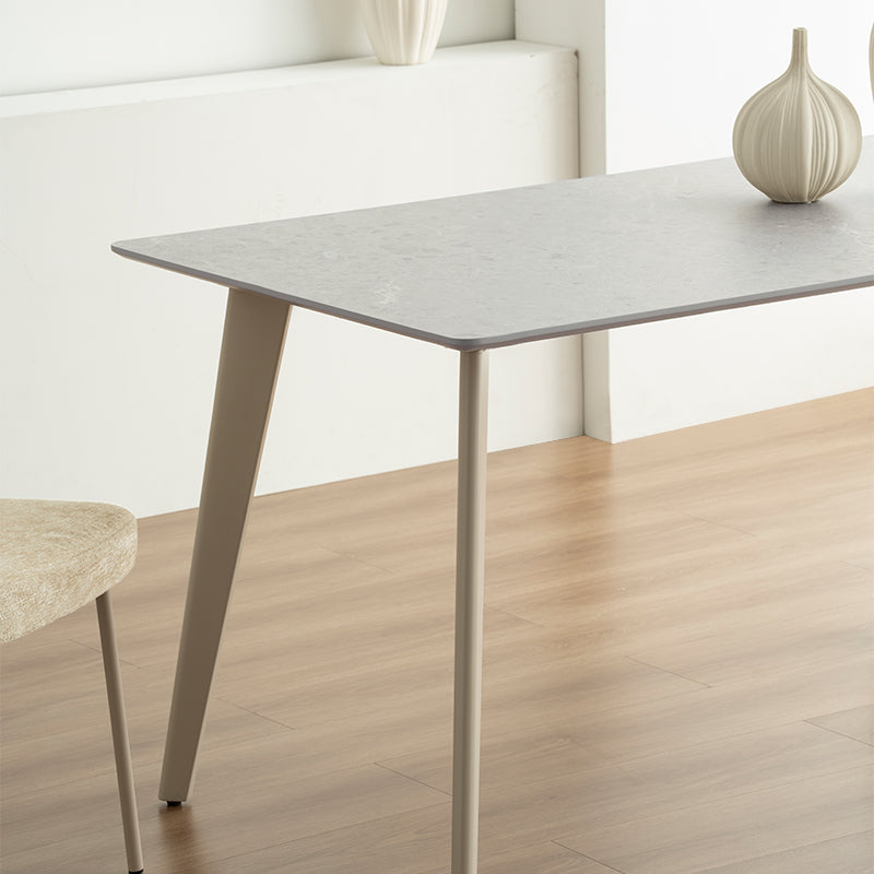 Mesa de Comedor Rectangular Valdez [Mármol Gris] [140 cm]