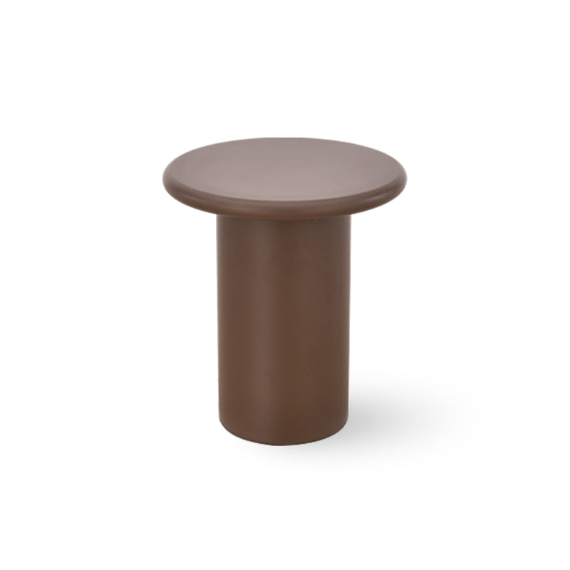 Conjunto de mesa auxiliar redonda Aine Orin [Marrón][Mate]
