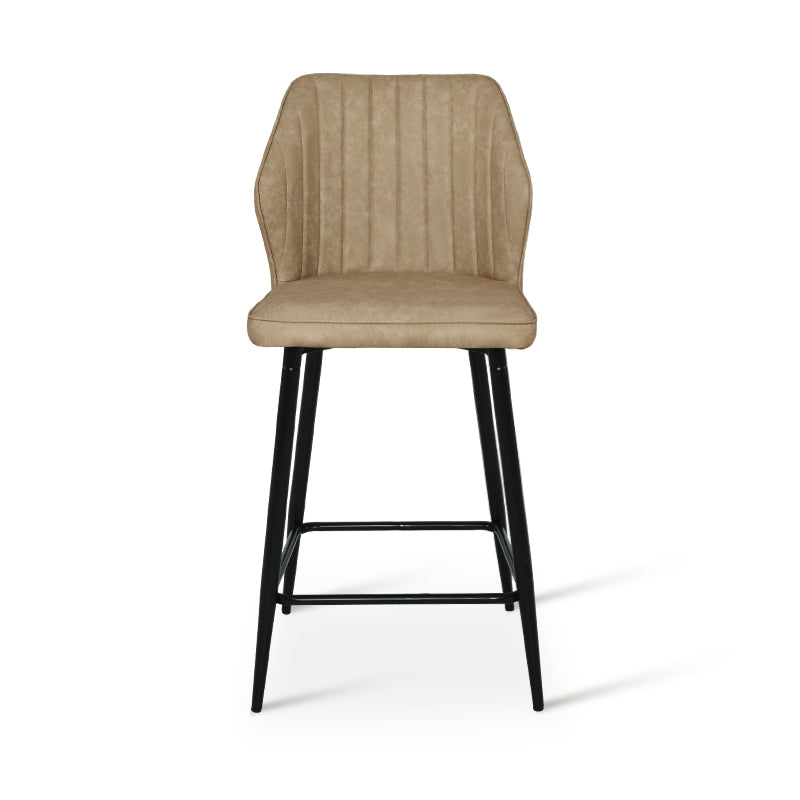 Taburete de bar Aleena [Juego de 2] [Imitación de Cuero] [65 cm]