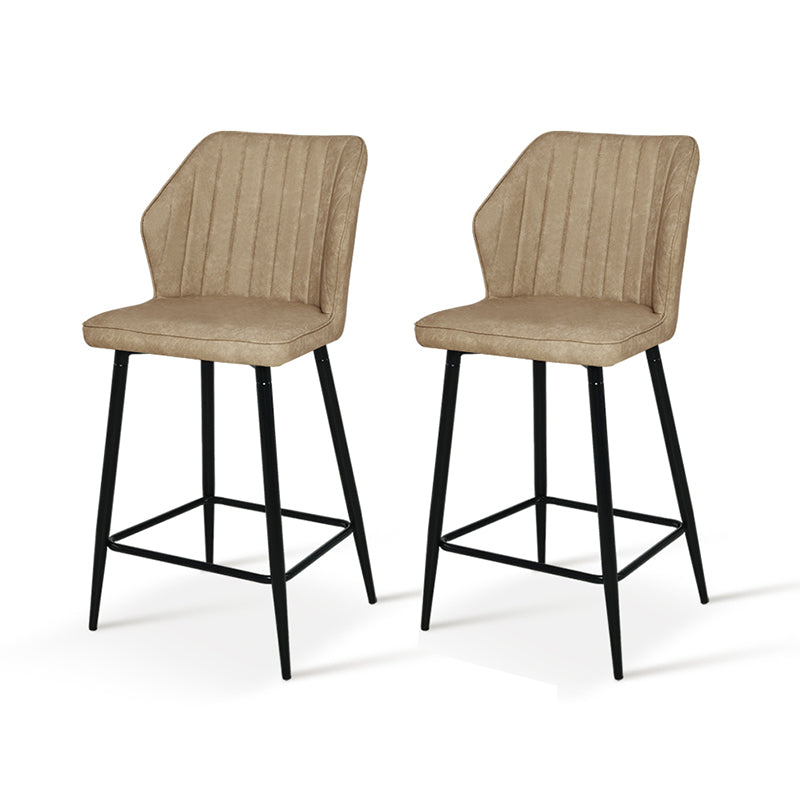 Taburete de bar Aleena [Juego de 2] [Imitación de Cuero] [65 cm]