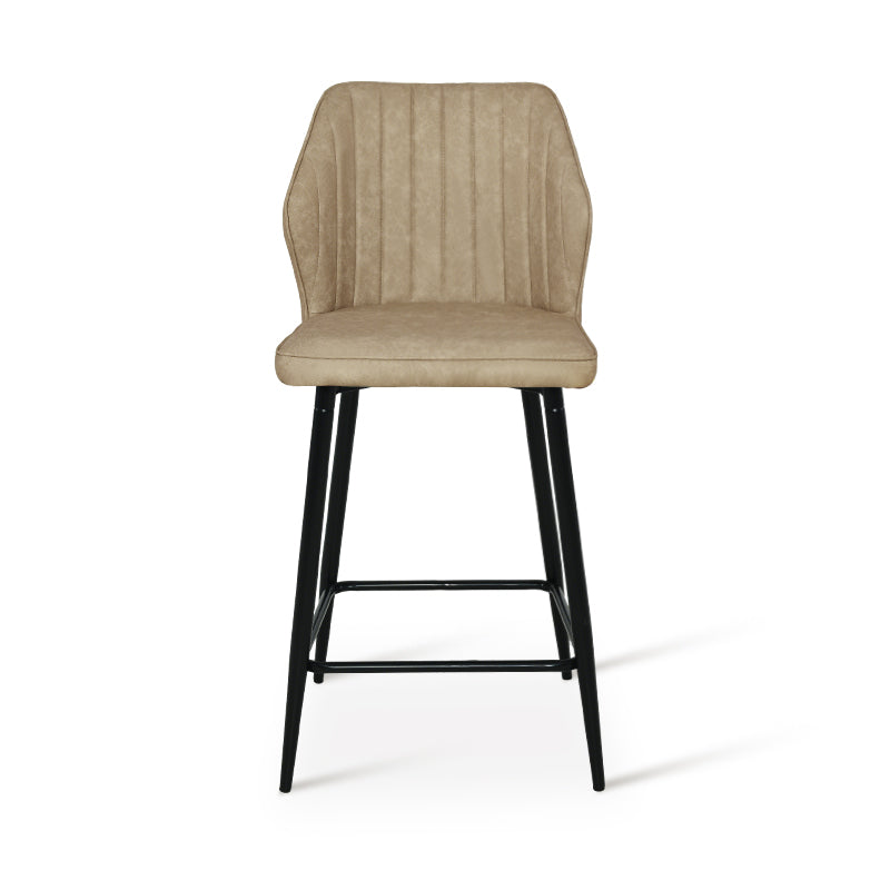 Taburete de bar Aleena [Juego de 2] [Imitación de Cuero] [65 cm]