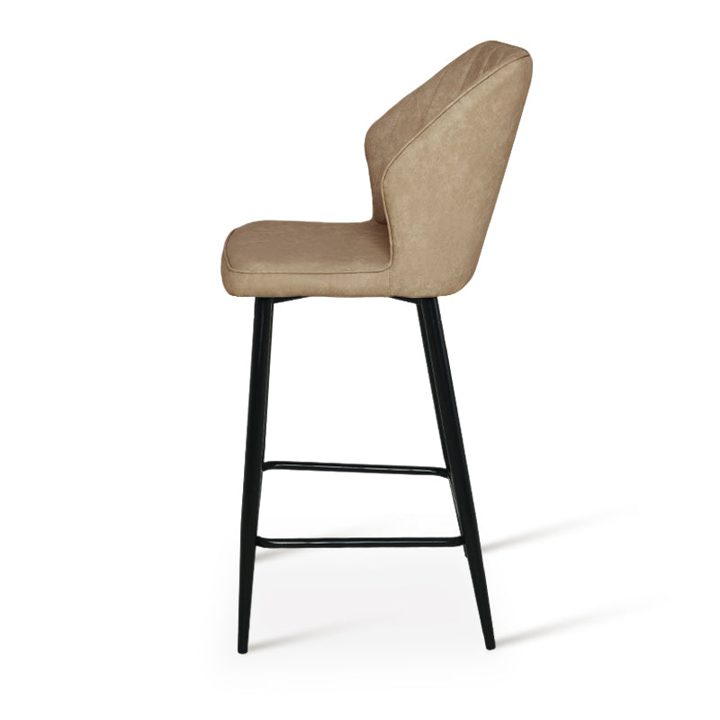 Taburete de bar Aleena [Juego de 2] [Imitación de Cuero] [65 cm]