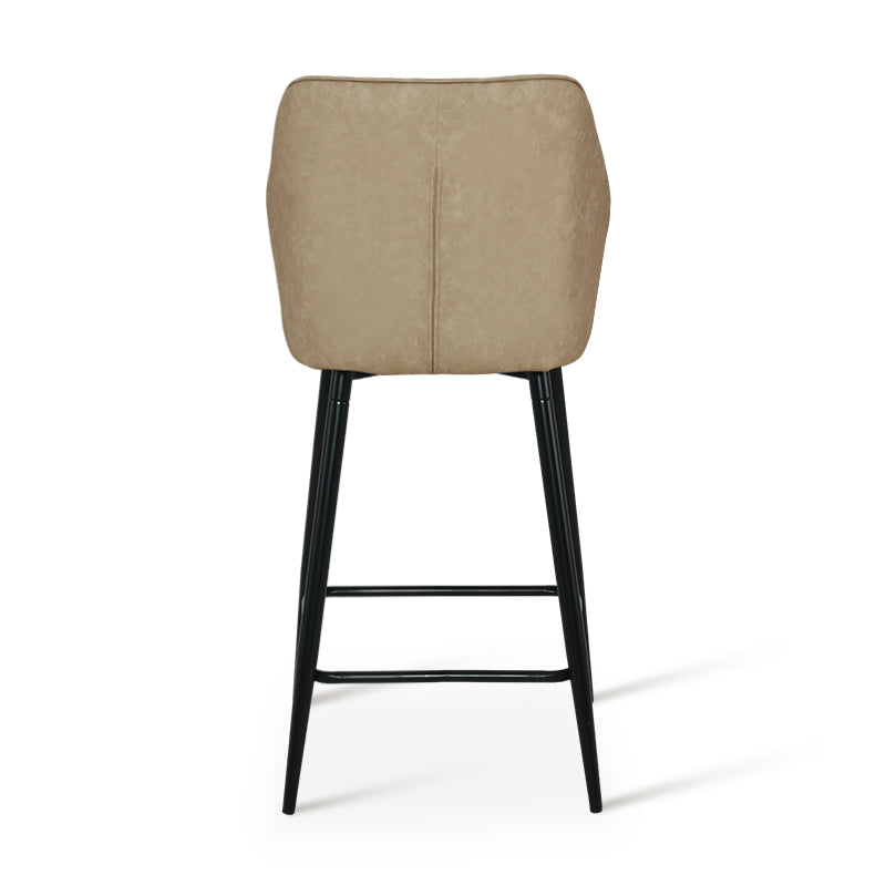 Taburete de bar Aleena [Juego de 2] [Imitación de Cuero] [65 cm]