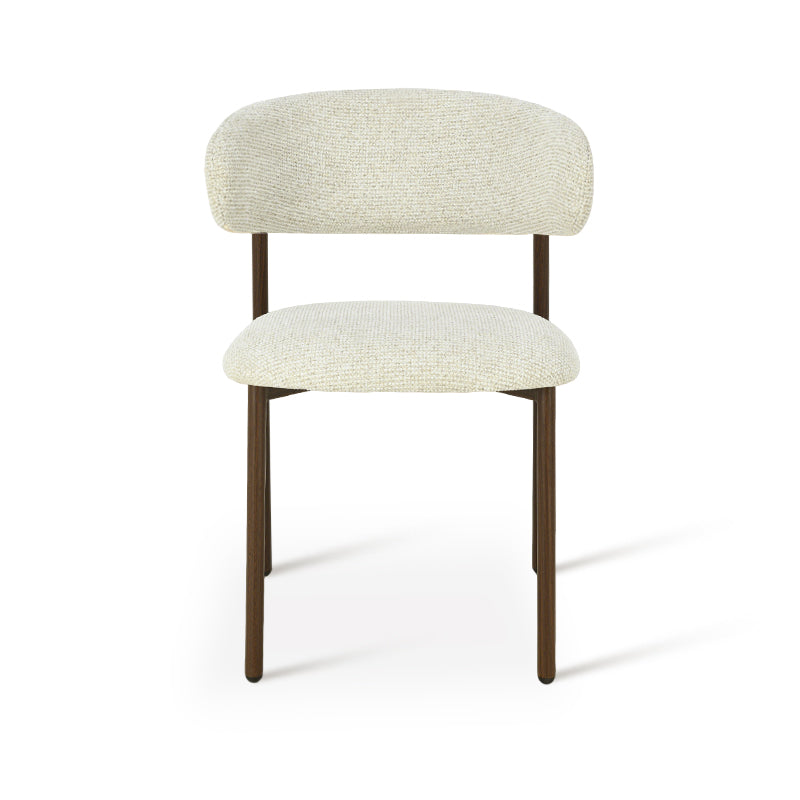 Silla de Comedor Zahra S [Juego de 2] [Tela de lino] [⌀ 2.5 cm]