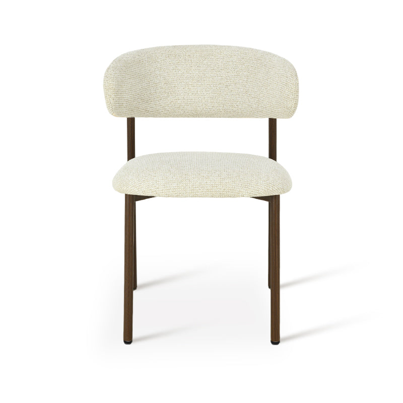 Silla de comedor Zahra S [Juego de 2] [Tela de lino] [⌀ 2.5 cm]