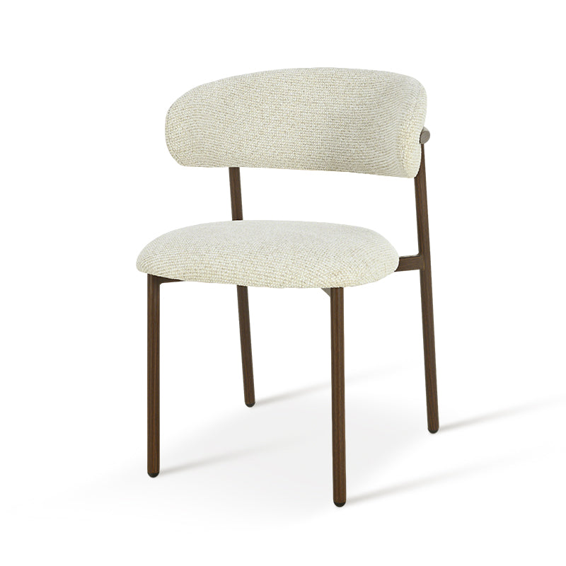 Silla de Comedor Zahra S [Juego de 2] [Tela de lino] [⌀ 2.5 cm]