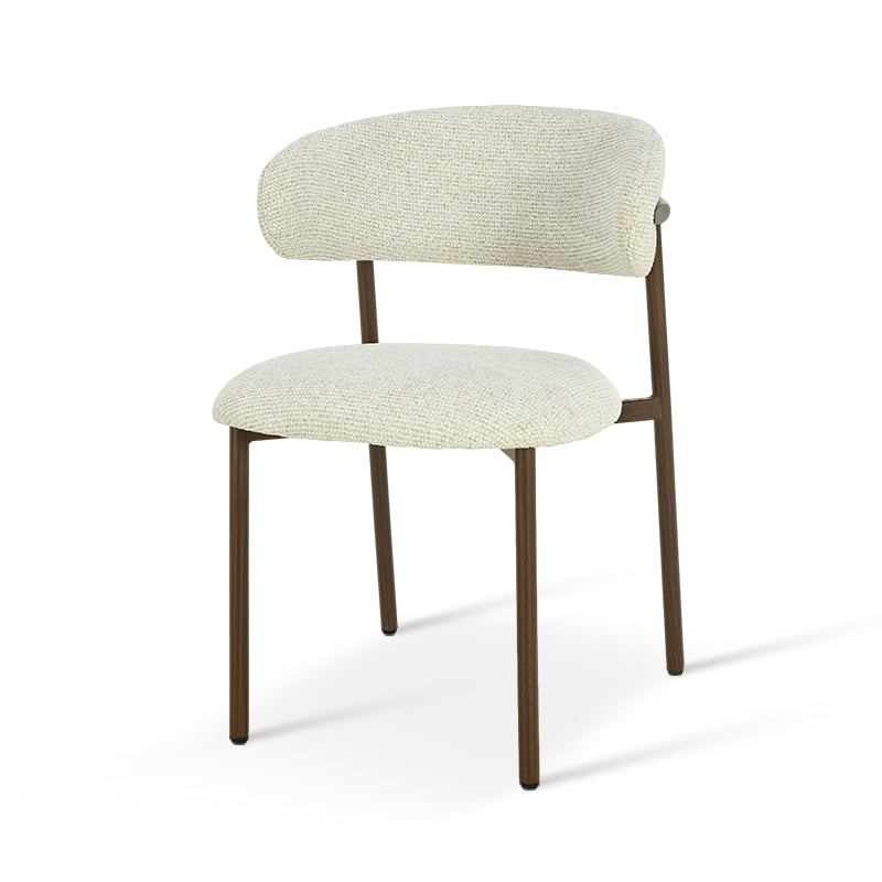 Silla de comedor Zahra S [Juego de 2] [Tela de lino] [⌀ 2.5 cm]