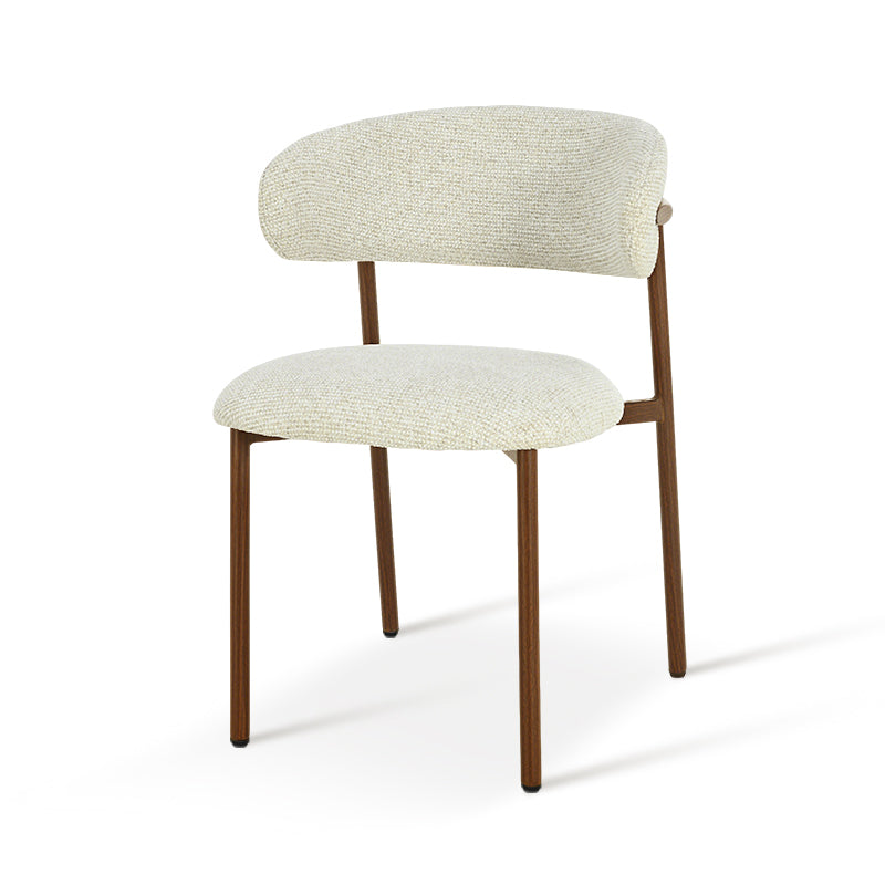 Silla de comedor Zahra S [Juego de 2] [Tejido efecto lino] [⌀ 2.5 cm]