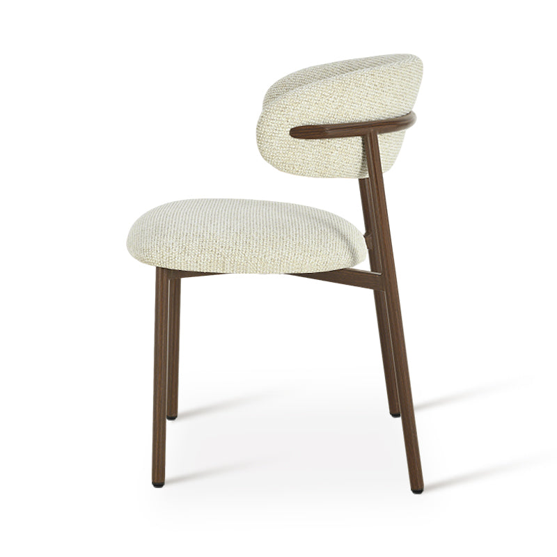 Silla de comedor Zahra S [Juego de 2] [Tela de lino] [⌀ 2.5 cm]