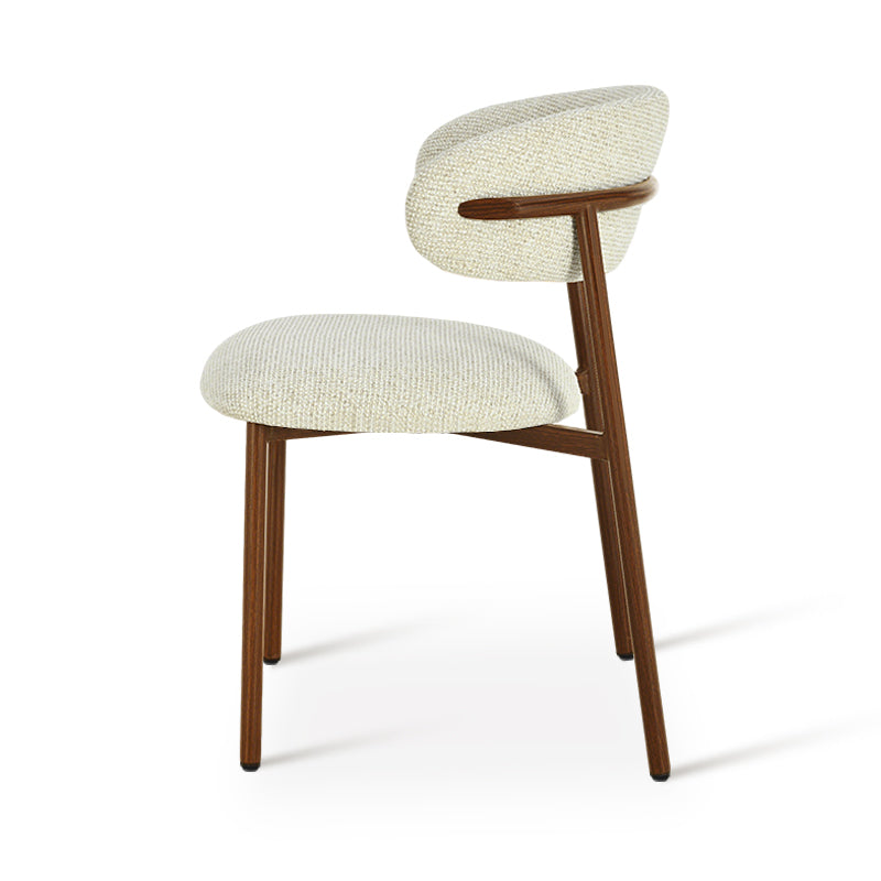 Silla de comedor Zahra S [Juego de 2] [Tejido efecto lino] [⌀ 2.5 cm]