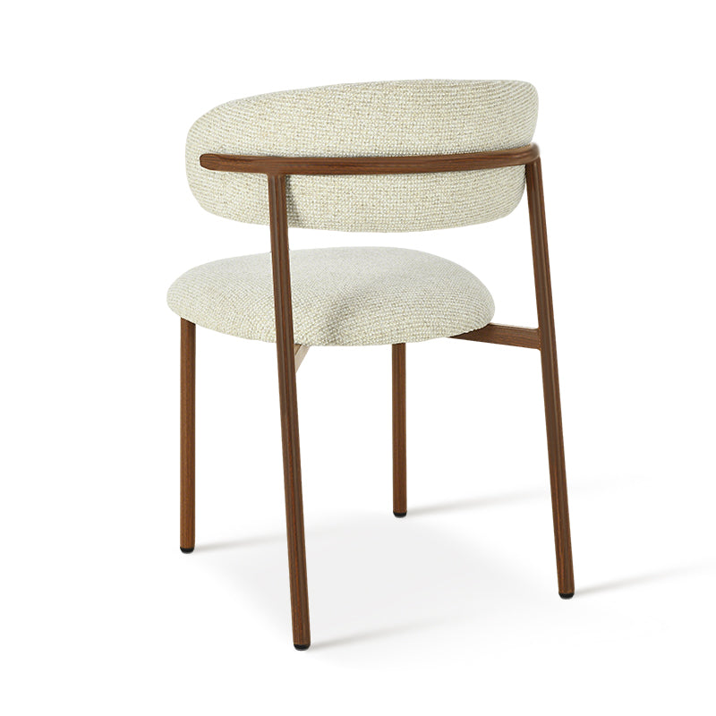 Silla de comedor Zahra S [Juego de 2] [Tejido efecto lino] [⌀ 2.5 cm]