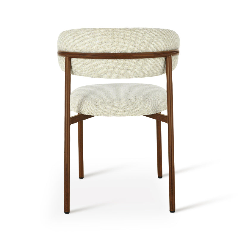 Silla de comedor Zahra S [Juego de 2] [Tejido efecto lino] [⌀ 2.5 cm]