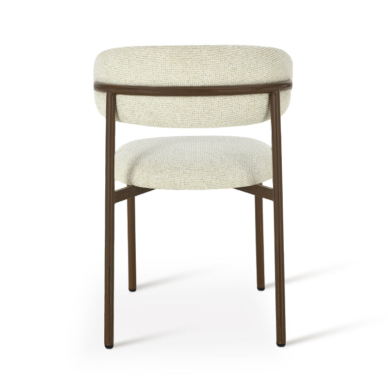 Silla de comedor Zahra S [Juego de 2] [Tela de lino] [⌀ 2.5 cm]