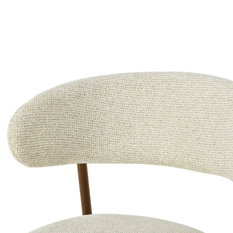 Silla de comedor Zahra S [Juego de 2] [Tejido efecto lino] [⌀ 2.5 cm]