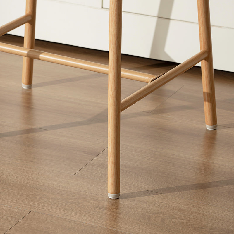 Taburete Zahra S 65cm con respaldo [Juego de 1] [Tejido efecto lino]