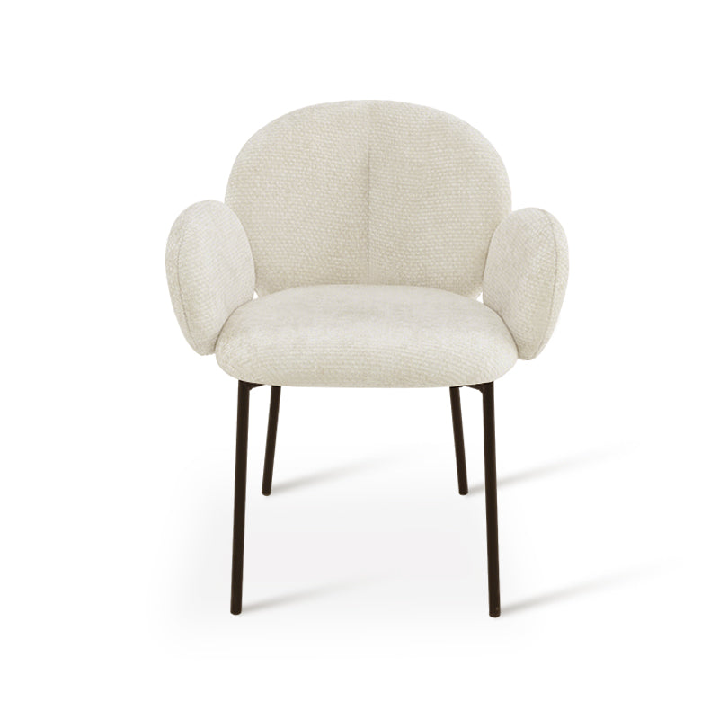 Mesa de Comedor Redonda Isabeau y 4  Sillón Harlow [Conjunto de Comedor]