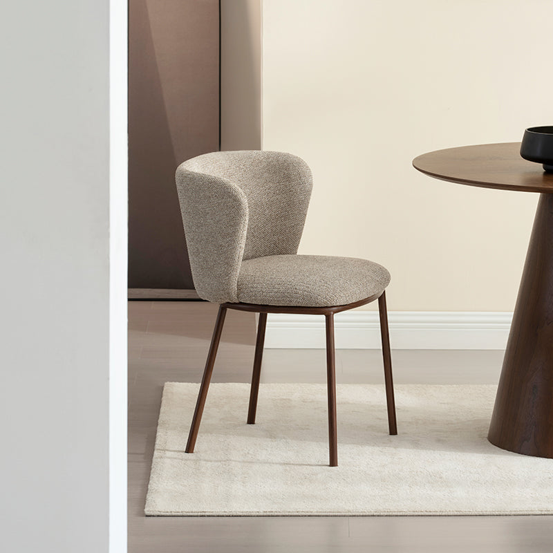 Mesa de Comedor Redonda Elowen y 4 Sillas de comedor Karin [Conjunto de Comedor]