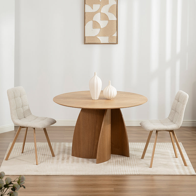 Mesa de salón con pesebre redondo Gemma [Negro] [120 cm]