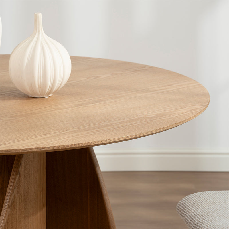 Mesa de salón con pesebre redondo Gemma [Negro] [120 cm]