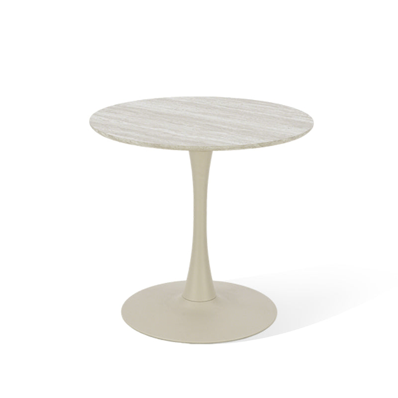 Mesa de comedor redonda Tiana [Travertino] [80 cm]