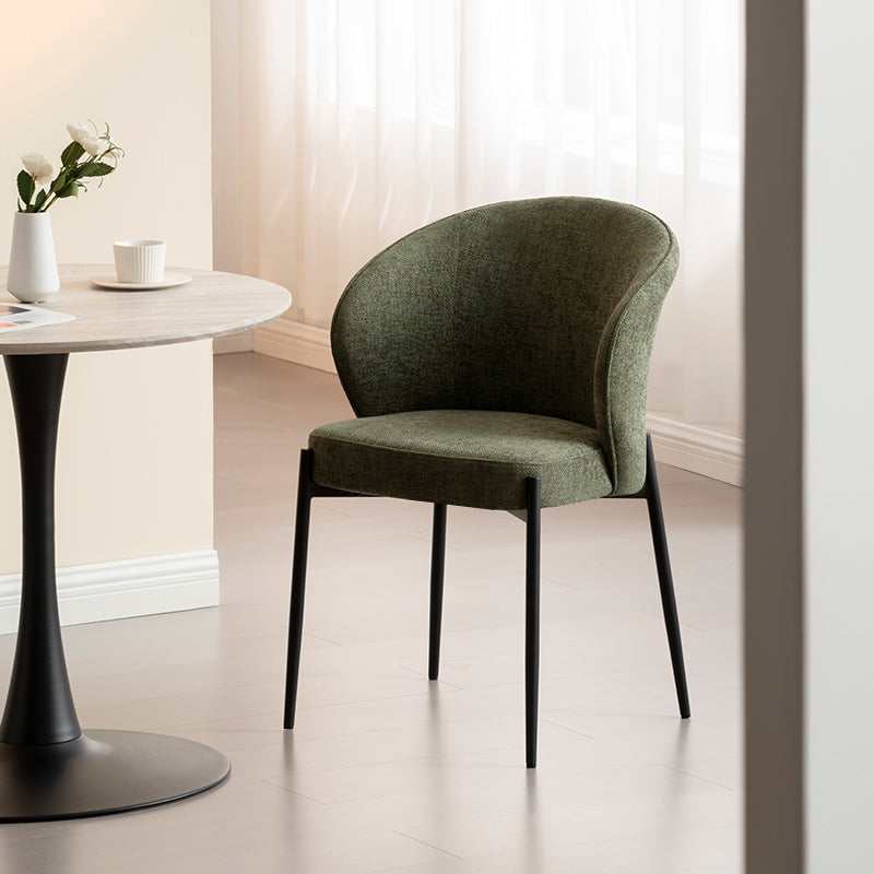 Mesa de comedor redonda Tiana y 4 Sillones de comedor Bard [Conjunto de Comedor]