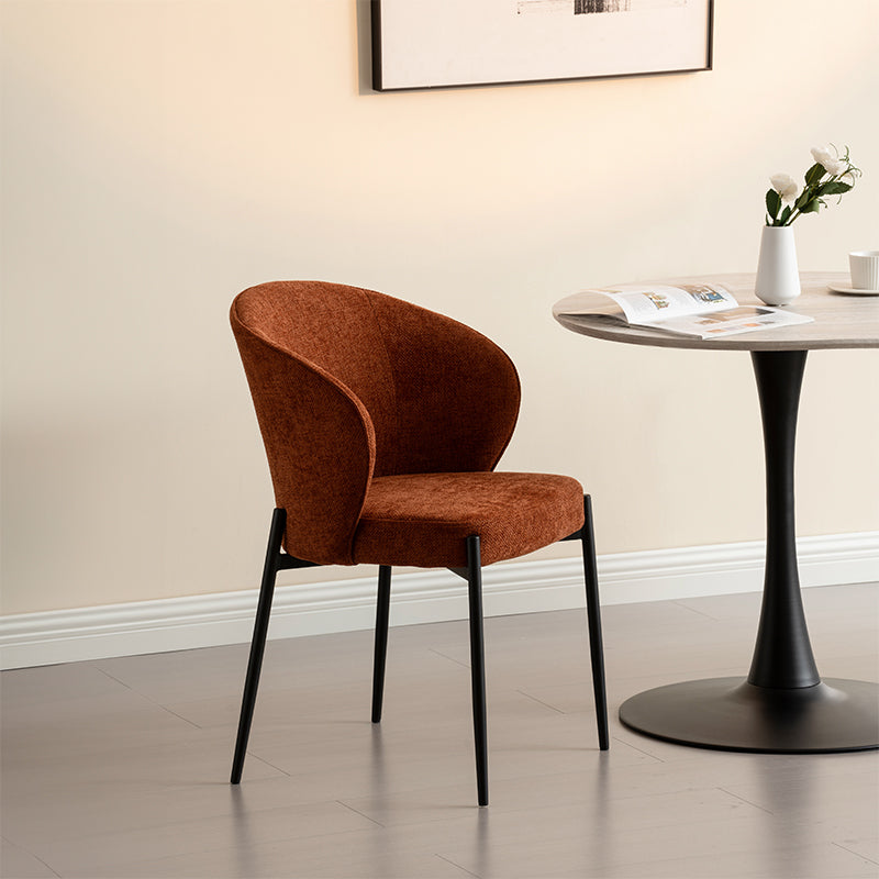 Mesa de comedor redonda Tiana y 4 Sillones de comedor Bard [Conjunto de Comedor]