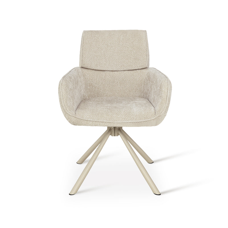 Silla con reposabrazos Elara [juego de 2] [Chenille] [placa giratoria de 360 grados]
