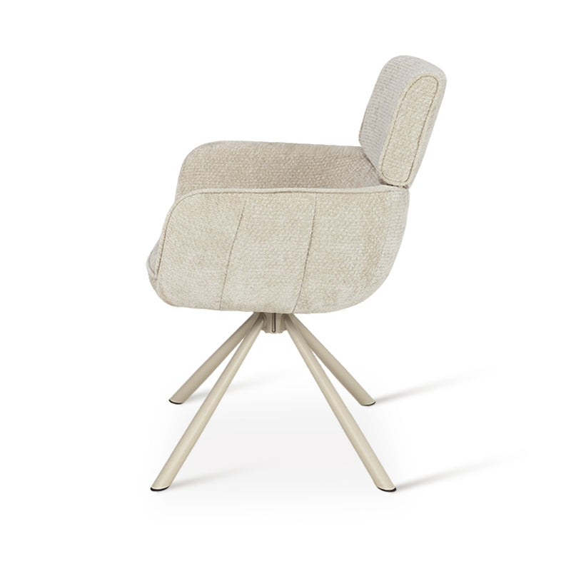 Silla con reposabrazos Elara [juego de 2] [Chenille] [placa giratoria de 360 grados]