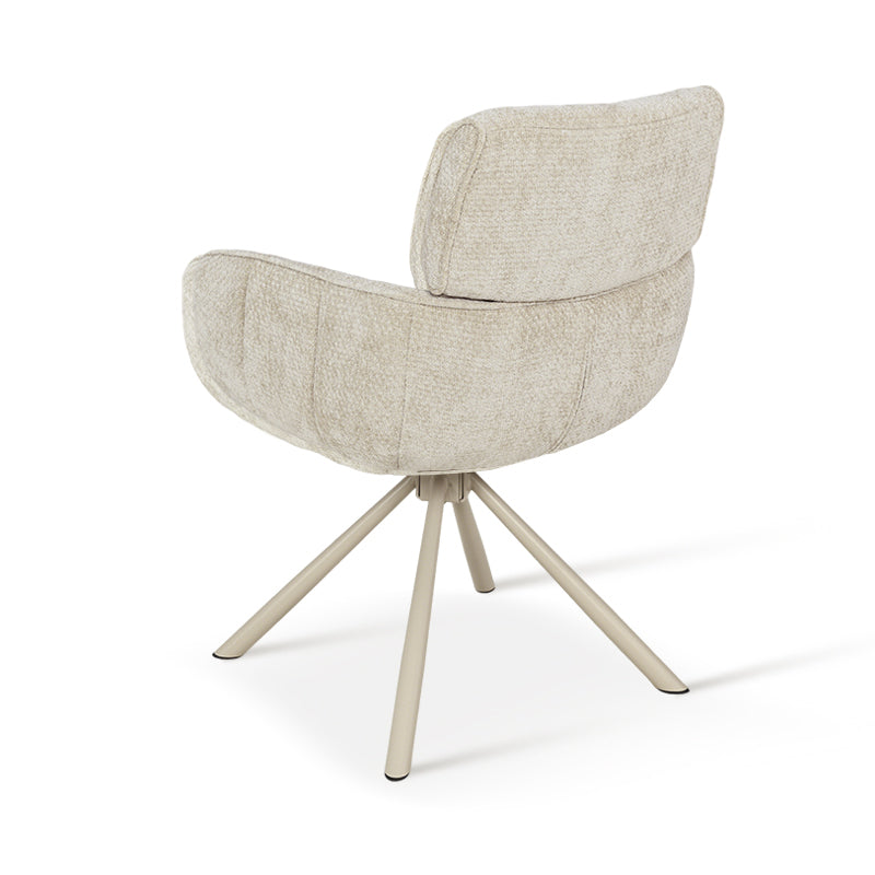 Silla con reposabrazos Elara [juego de 2] [Chenille] [placa giratoria de 360 grados]