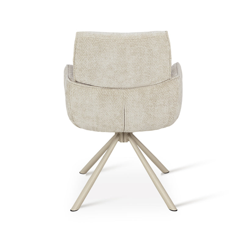Silla con reposabrazos Elara [juego de 2] [Chenille] [placa giratoria de 360 grados]