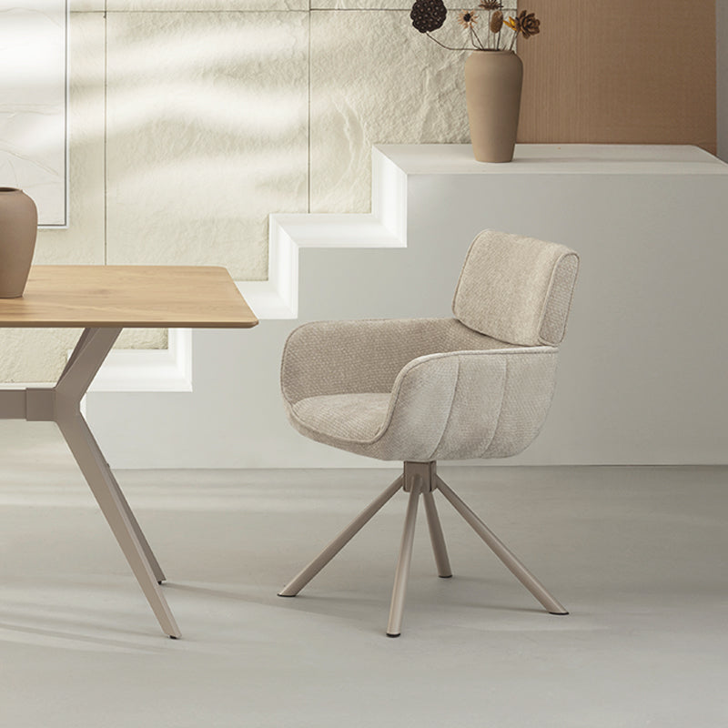 Silla con reposabrazos Elara [juego de 2] [Chenille] [placa giratoria de 360 grados]