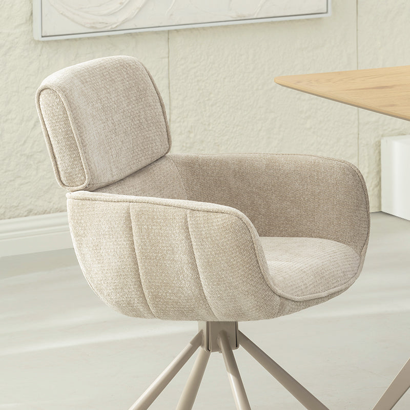 Silla con reposabrazos Elara [juego de 2] [Chenille] [placa giratoria de 360 grados]