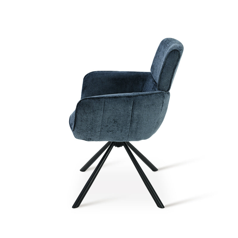 Silla con reposabrazos Elara [juego de 2] [Chenille] [placa giratoria de 360 grados]
