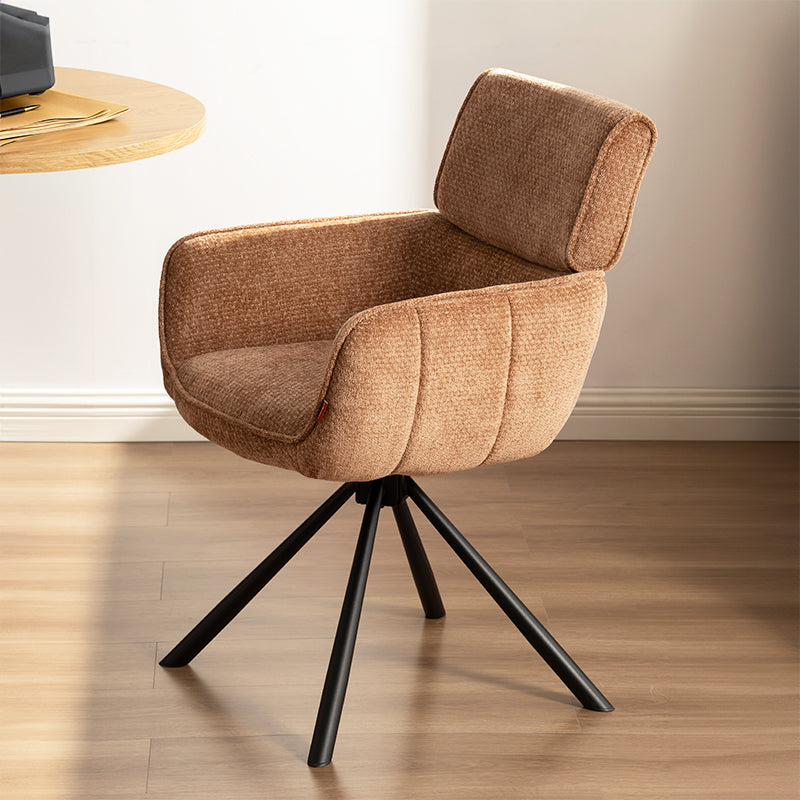 Silla de comedor con reposabrazos giratoria a 360° Elara [juego de 2] [Chenilla]