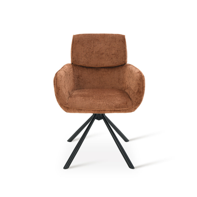 Silla con reposabrazos Elara [juego de 2] [Chenille] [placa giratoria de 360 grados]