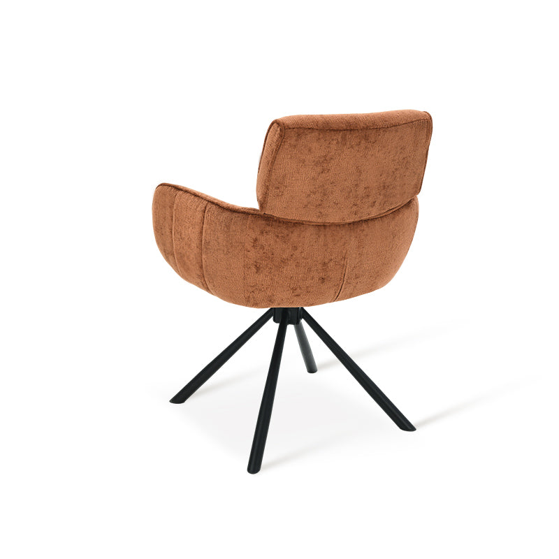 Silla con reposabrazos Elara [juego de 2] [Chenille] [placa giratoria de 360 grados]