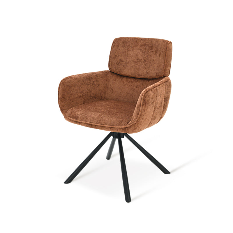 Silla con reposabrazos Elara [juego de 2] [Chenille] [placa giratoria de 360 grados]