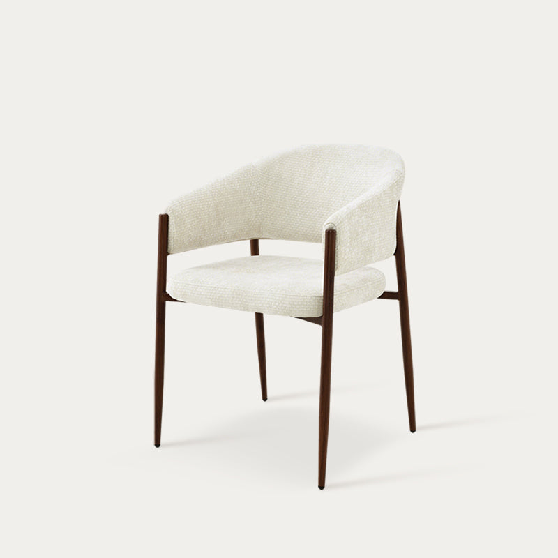 Silla de comedor con reposabrazos Weylyn [Lote de 2] [Chenilla]