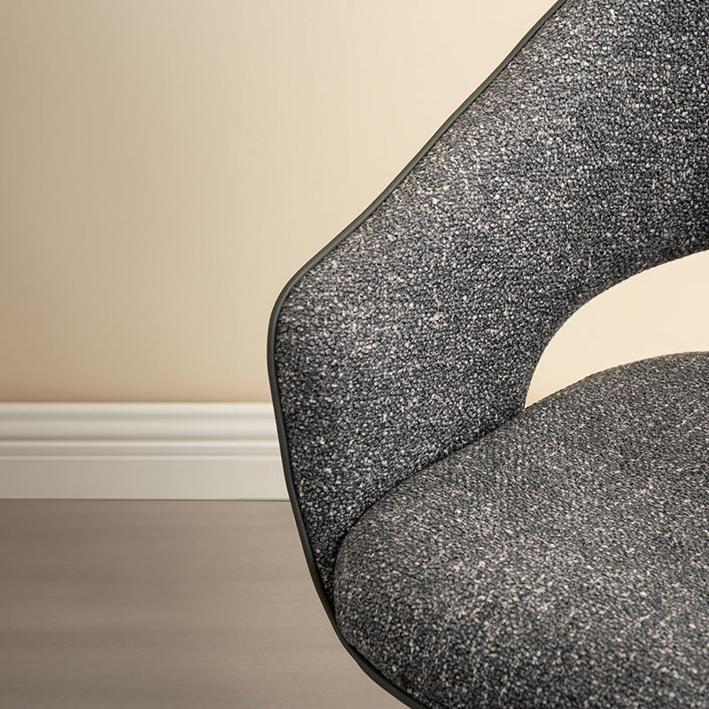 Sillón de Comedor Giratorio 180° Bronwyn [Juego de 2] [Tejido de lino & Simil cuero]