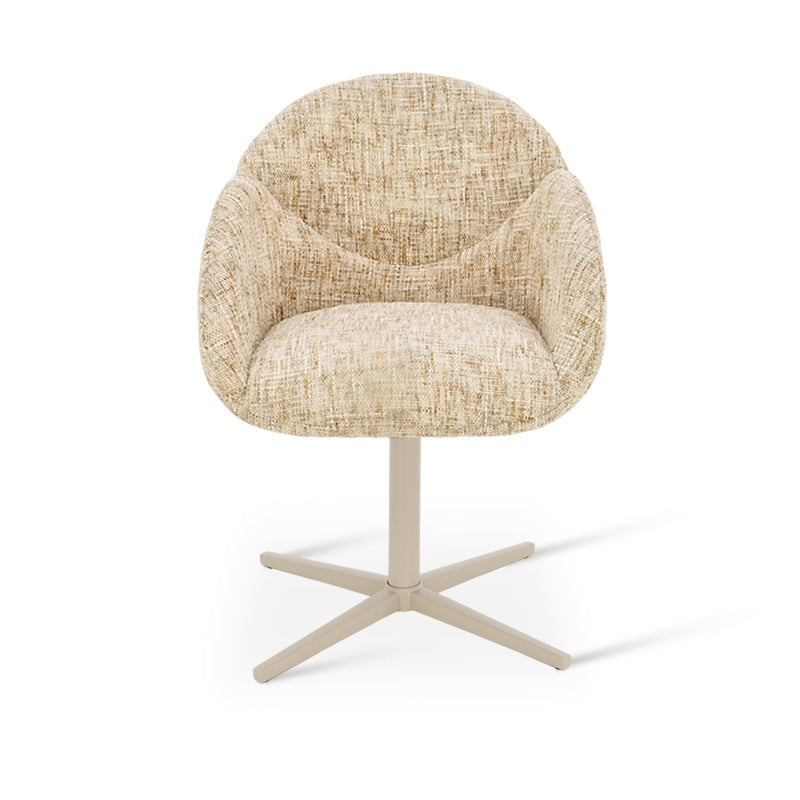 Sillón de Comedor Giratorio 360° Niamh [Juego de 1] [Tejido de lino]