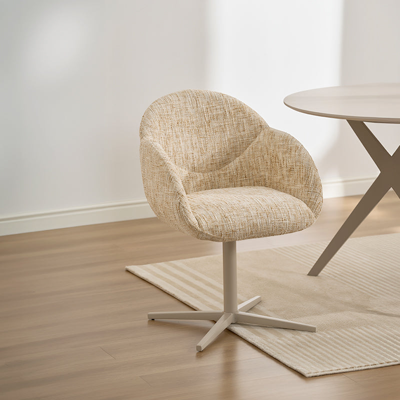 Sillón de Comedor Giratorio 360° Niamh [Juego de 1] [Tejido de lino]