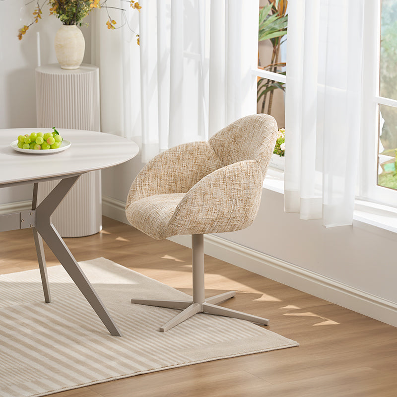 Sillón de Comedor Giratorio 360° Niamh [Juego de 1] [Tejido de lino]