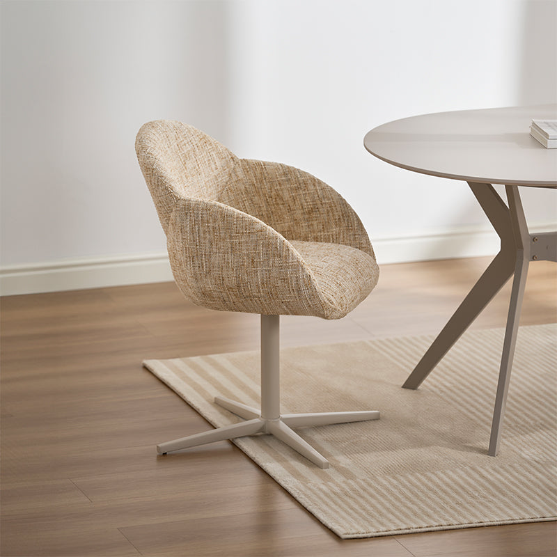 Sillón de Comedor Giratorio 360° Niamh [Juego de 1] [Tejido de lino]